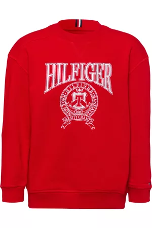 Tommy Hilfiger Mädchen Sweatshirts - Sweater »U HILFIGER VARSITY SWEATSHIRT«, mit Markenstreifen am Rundhalsausschnitt
