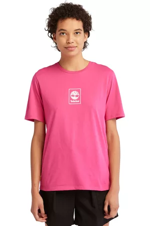 Timberland Damen T-Shirts mit Logo - T-Shirt »STACK LOGO REGULAR TEE«, mit Logodruck