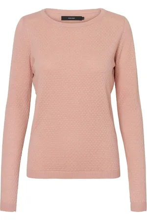 VERO MODA Rundhalspullover »VMCARE STRUCTURE LS O-NECK BLOUSE«, aus Bio-Baumwolle