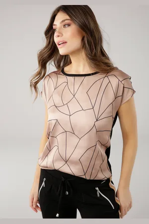 Laura Scott Shirtbluse, aus glänzendem Satin