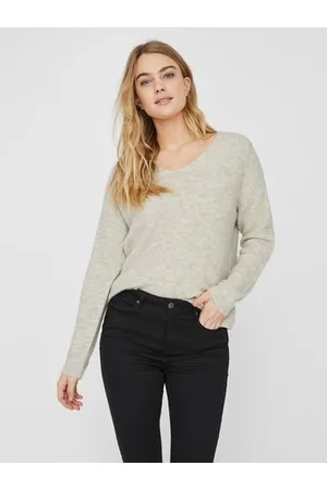 VERO MODA V-Ausschnitt-Pullover »VMCREWLEFILE LS V-NECK BLOUSE NOOS«