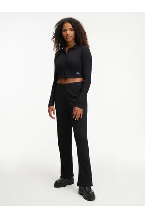 Calvin Klein Jerseyhose »BADGE RIB STRAIGHT PANTS«