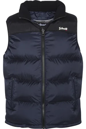 Schott NYC Steppweste, mit dezenter Logostickerei