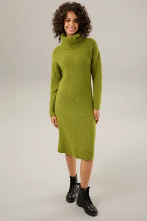 Aniston Strickkleid, mit halsfernem Rollkragen