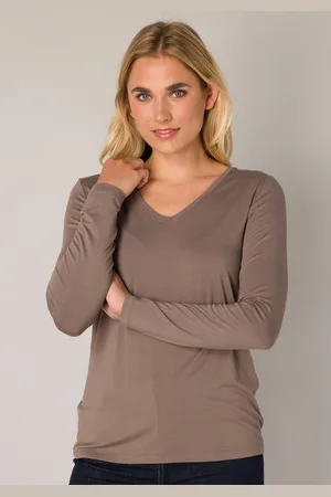Base Level Langarmshirt, mit V-Ausschnitt