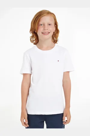 Tommy Hilfiger Rundhalsshirt »BOYS BASIC CN KNIT S/S«, mit Logo-Flag