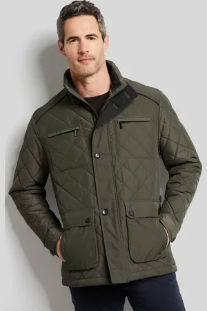Bugatti Langjacke, ohne Kapuze, im Rautenstepp
