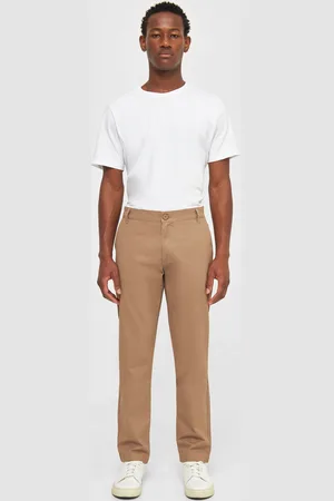 Knowledge Cotton Apparal Chinohose »LUCA slim«, mit Label-Stichting hinten