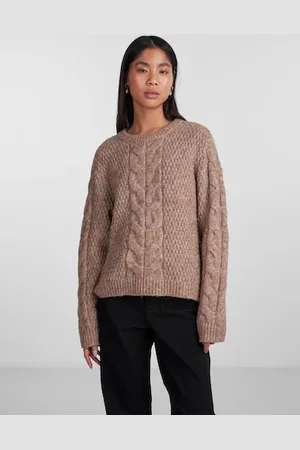 Pieces® Strickpullover »PCNINA LS O-NECK KNIT NOOS BC«