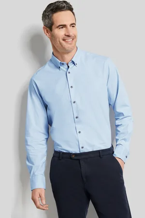 Bugatti Langarmhemd, aus 100 % Baumwolle