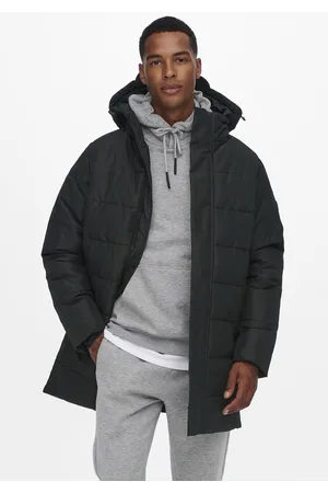 Only & Sons Steppjacke »ONSCARL LIFE LONG QUILTED COAT NOOS OTW«, mit Kapuze