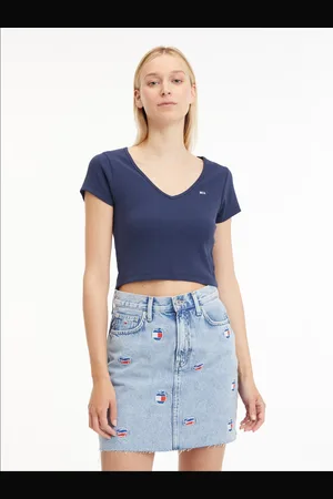 Tommy Hilfiger T-Shirt »TJW BBY CRP ESSENTIAL RIB V SS«, in Rippoptik