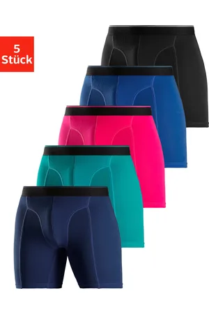 AUTHENTIC LE JOGGER Langer Boxer, (Packung, 5 St.), mit zweifarbigem Webbund und längerem Bein