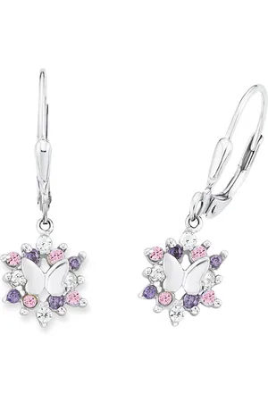 Prinzessin Lillifee Paar Ohrhänger »Blüten, 2036436«, mit Zirkonia (synth.)