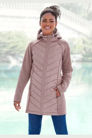 vivance collection Steppjacke, mit Kapuze, mit Strickfleece-Ärmeln