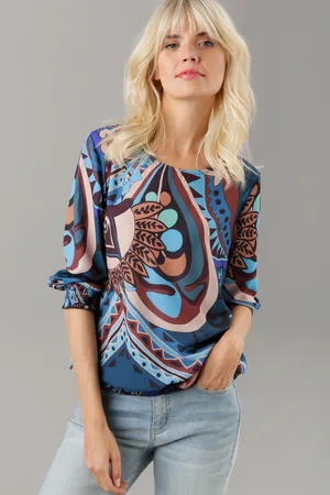 Aniston Schlupfbluse, mit fantasievollem Allover-Print
