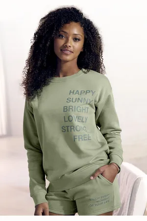Buffalo Sweatshirt, mit Statement Druck, Loungeanzug