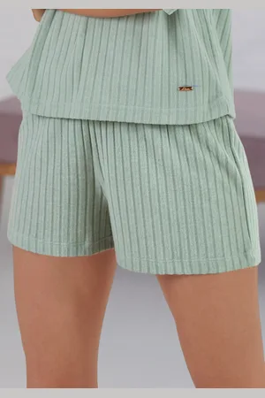 QS by s.Oliver Relaxshorts, aus nachhaltigem Rippstrick, Loungeanzug