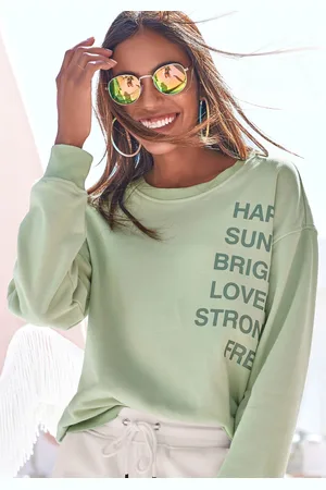 Buffalo Sweatshirt, mit Statement Druck, Loungeanzug