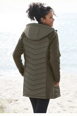 vivance collection Steppjacke, mit Kapuze, mit Strickfleece-Ärmeln