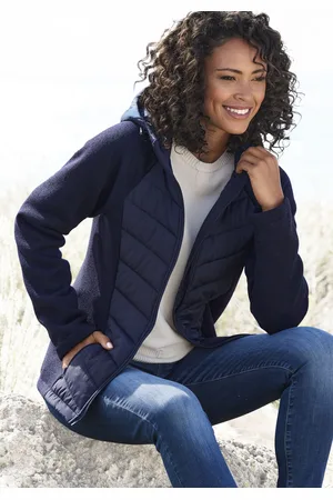 vivance collection Steppjacke, mit Kapuze, mit Strickfleece-Ärmeln