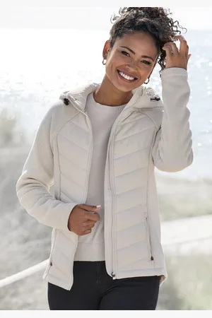 vivance collection Steppjacke, mit Kapuze, mit Strickfleece-Ärmeln