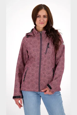 DEPROC-Active Softshelljacke »SHELBY PEAK DC«, leichte Softshelljacke mit All-Over-Print und abnehmbarer Kapuze