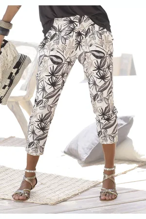 Buffalo Jerseyhose, mit Alloverdruck und Taschen, 7/8-Hose, Stoffhose, elastisch