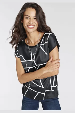 Laura Scott Shirtbluse, aus glänzendem Satin