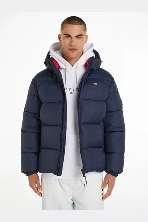 Tommy Hilfiger Steppjacke »TJM ESSENTIAL PUFFER JACKET«, mit Kapuze, mit Logoschriftzug in der Kapuze