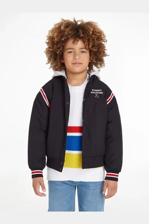 Tommy Hilfiger Bomberjacke »TH LOGO BOMBER JACKET«, mit Kapuze, mit Logostickerei auf der Brust