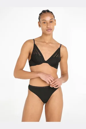 Tommy Hilfiger Bügel-BH »LIGHTLY LINED WIRED PLUNGE«, mit Kontrastnähten in Labelfarben auf den Trägern