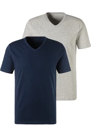 H.I.S Unterziehshirt, (2 St.), mit V-Ausschnitt und kleinem Logo, Unterhemd, T-Shirt