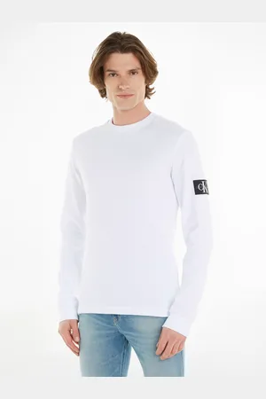 Calvin Klein Langarmshirt »BADGE WAFFLE LS TEE«, mit Logopatch