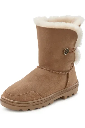 Lascana Winterstiefel, aus kuscheligem Lammfell, robuste Sohle, Winterstiefelette, Snowboots