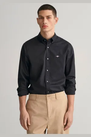 GANT Langarmhemd »Slim Fit Popeline Hemd leichte Baumwolle strapazierfähig pflegeleicht«, mit klassischer Logostickerei auf der Brust