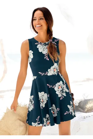 beachtime Strandkleid, mit Blumenprint, Minikleid, Sommerkleid aus Baumwolle