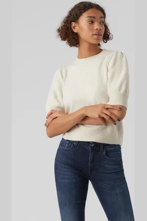 VERO MODA Kurzarmpullover »VMDOFFY 2/4 O-NECK PULLOVER GA NOOS«