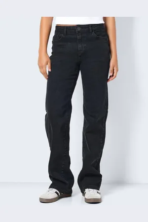 Noisy May Straight-Jeans »NMYOLANDA NW WIDE JEANS BLACK NOOS«