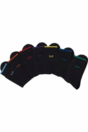 H.I.S Socken, (Packung, 7 Paar), mit farbigen Bündchen