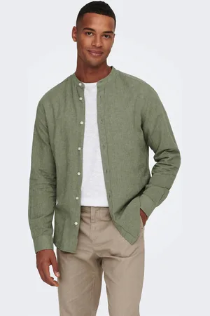 Only & Sons Langarmhemd »ONSCAIDEN LS SOLID LINEN MAO SHIRT NOOS«