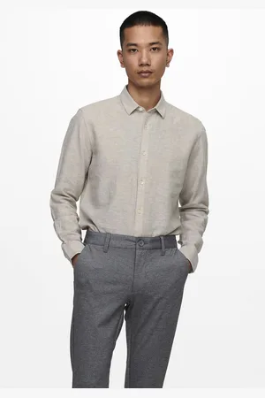 Only & Sons Langarmhemd »ONSCAIDEN LS SOLID LINEN SHIRT NOOS«