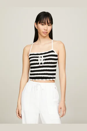 Tommy Hilfiger Spaghettitop »TJW CROCHET STRIPE TOP«