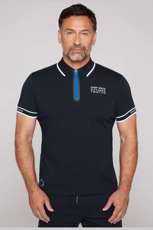 Camp David Poloshirt, mit kontrastreichen Details