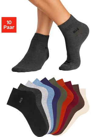H.I.S Kurzsocken, (Packung, 10 Paar), mit farbigem Innenbund