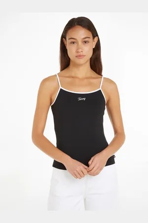 Tommy Hilfiger Spaghettitop »TJW SLIM SCRIPT BINDING TOP«, mit Logo-Schriftzug