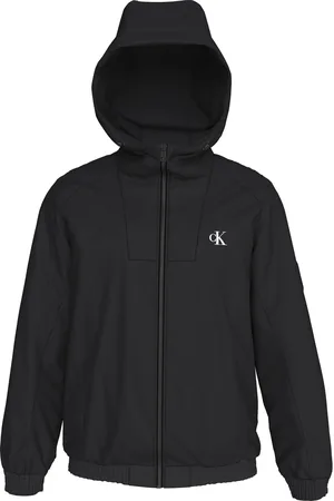 Calvin Klein Outdoorjacke »UNPADDED HOODED HARRINGTON«, mit Kapuze, mit Calvin Klein Logo-Badge