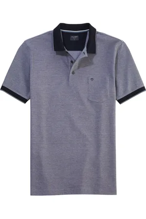 Olymp Poloshirt »Casual«, Two-Tone Piqué, Seitenschlitzen im Saum