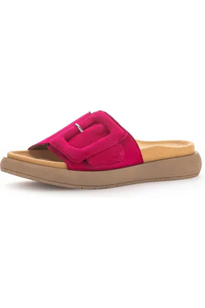 Gabor Pantolette, Plateau, Sommerschuh, Schlappen mit großer Zierschnalle