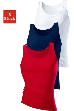 H.I.S Unterhemd »Doppelripp Tanktop«, (3 St.), ohne Seitennähte